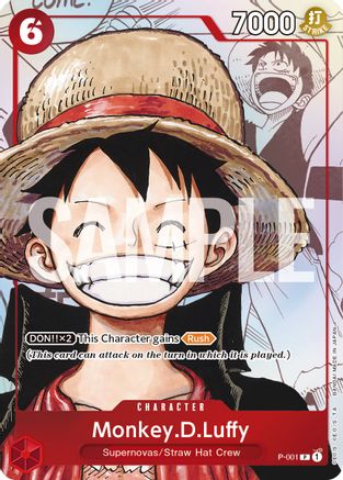 (P-001) Monkey.D.Luffy (Alternate Art) - One Piece Promotion Cards Foil