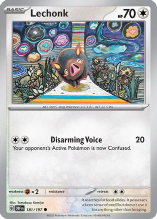 Lechonk (181/197) - SV03 Obsidian Flames  - Common
