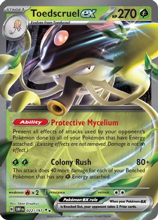 Toedscruel ex (22/197) - SV03 Obsidian Flames Holofoil - Double Rare
