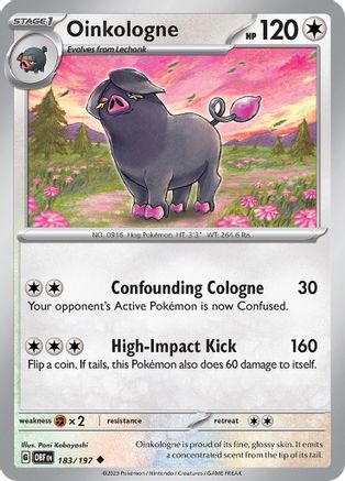 Oinkologne (183/197) - SV03 Obsidian Flames  - Uncommon