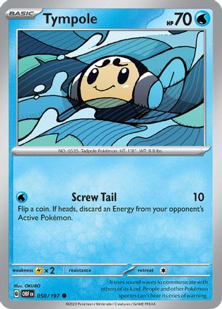 Tympole (50/197) - SV03 Obsidian Flames Reverse Holofoil - Common