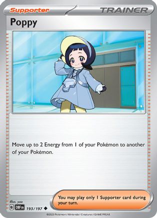 Poppy (193/197) - SV03 Obsidian Flames Reverse Holofoil - Uncommon