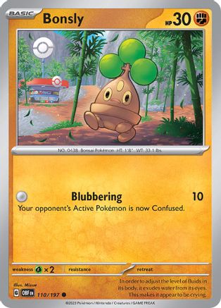 Bonsly (110/197) - SV03 Obsidian Flames  - Common