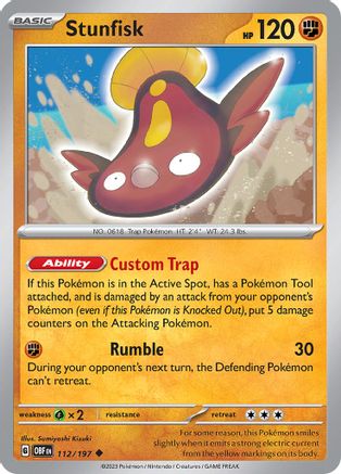 Stunfisk (112/197) - SV03 Obsidian Flames  - Uncommon
