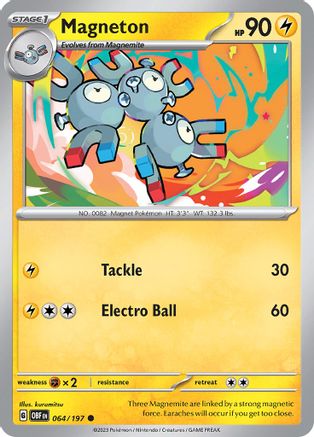 Magneton (64/197) - SV03 Obsidian Flames Reverse Holofoil - Common