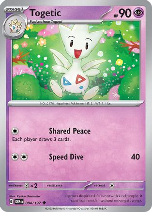 Togetic (84/197) - SV03 Obsidian Flames Reverse Holofoil - Uncommon