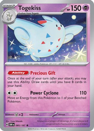 Togekiss - 085/197 - SV03 Obsidian Flames Reverse Holofoil