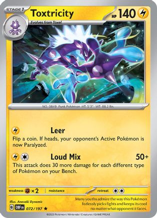 Toxtricity (72/197) - SV03 Obsidian Flames Holofoil - Rare
