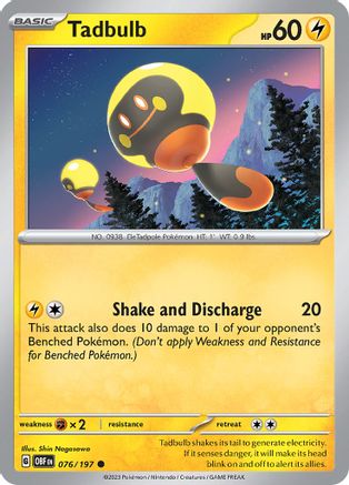 Tadbulb (76/197) - SV03 Obsidian Flames  - Common