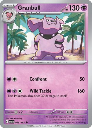 Granbull (88/197) - SV03 Obsidian Flames  - Uncommon