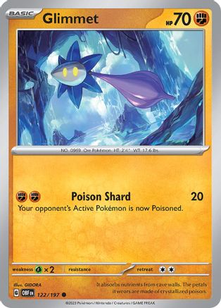 Glimmet (122/197) - SV03 Obsidian Flames Reverse Holofoil - Common