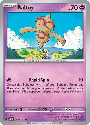Baltoy (94/197) - SV03 Obsidian Flames  - Common