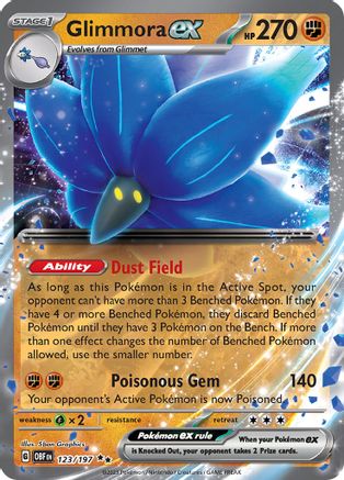 Glimmora ex (123/197) - SV03 Obsidian Flames Holofoil - Double Rare