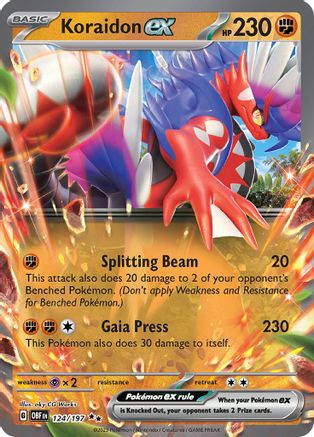 Koraidon ex (124/197) - SV03 Obsidian Flames Holofoil - Double Rare