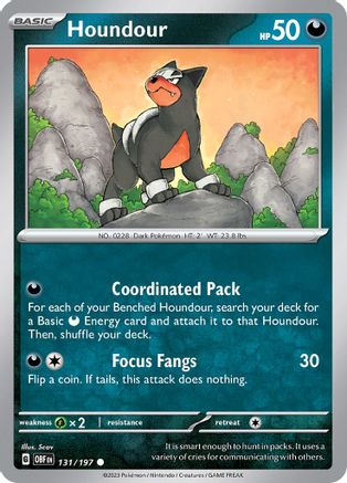 Houndour (131/197) - SV03 Obsidian Flames Reverse Holofoil - Common