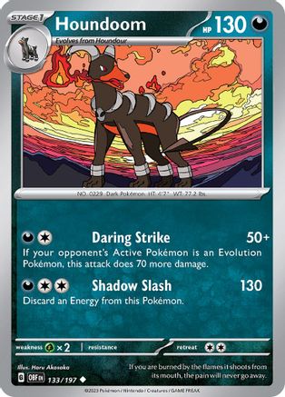 Houndoom 133 - SV03 Obsidian Flames Reverse Holofoil