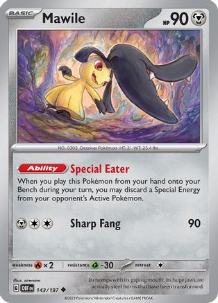 Mawile (143/197) - SV03 Obsidian Flames  - Uncommon