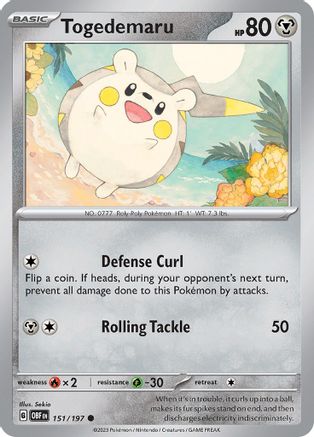 Togedemaru (151/197) - SV03 Obsidian Flames  - Common