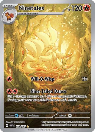 Ninetales - (199/197) - SV03 Obsidian Flames Holofoil - Illustration Rare