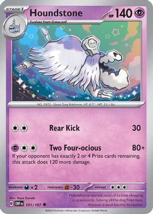 Houndstone (101/197) - SV03 Obsidian Flames Reverse Holofoil - Uncommon