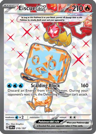 Eiscue ex (210/197) - SV03 Obsidian Flames Holofoil - Ultra Rare