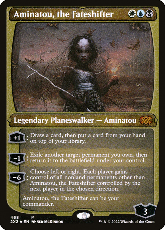 Aminatou, the Fateshifter (2X2-468) - Double Masters 2022 Etched Foil