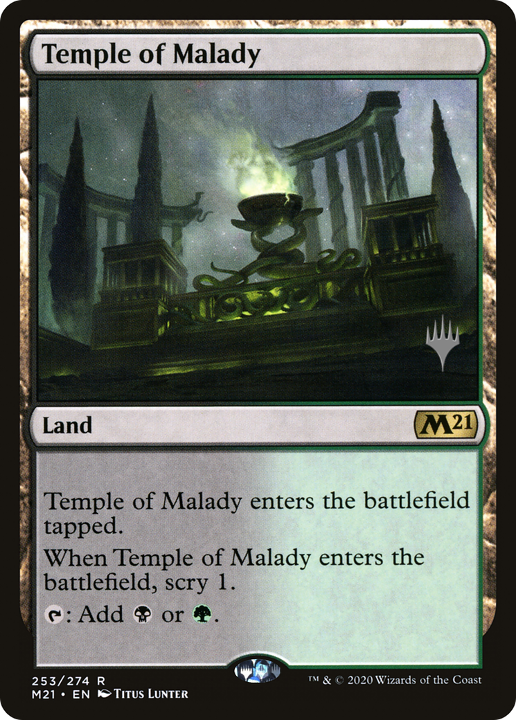 Temple of Malady (PPM21-253P) - Core Set 2021 Promos (Promo Pack) Foil