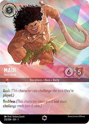 (212/204)  Maui - Hero to All (Enchanted) - The First Chapter  Holofoil