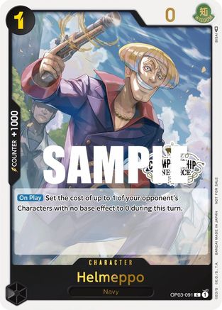 Helmeppo (Store Championship Participation Pack Vol. 2) (OP03-091) - One Piece Promotion Cards Foil