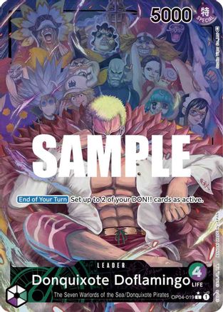 (OP04-019) Donquixote Doflamingo (019) (Alternate Art) - Kingdoms of Intrigue Foil