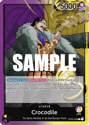 (OP04-058) Crocodile (058) - Kingdoms of Intrigue Normal