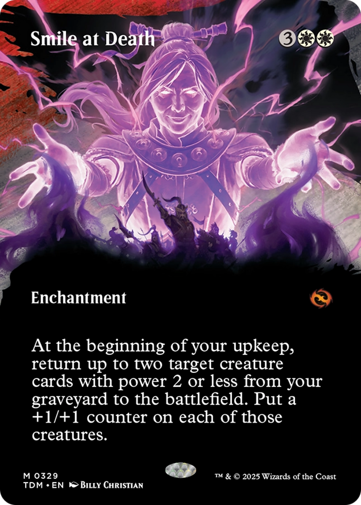 Smile at Death (Borderless) (TDM-329) - Tarkir: Dragonstorm: (Showcase) (Borderless) Foil