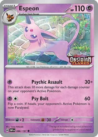 Espeon (Best Buy Exclusive) 086/197 - Miscellaneous Cards & Products Holofoil - Promo