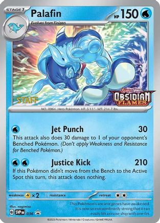 Palafin (Prerelease) [Staff] (36) - SV Scarlet & Violet Promo Cards Holofoil - Promo
