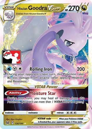 Hisuian Goodra VSTAR 136 - Prize Pack Series Three Holofoil