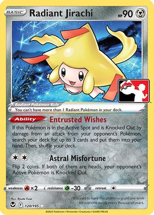 Radiant Jirachi 120 - Prize Pack Series Three Holofoil