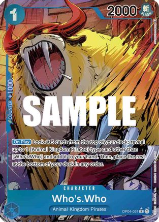 (OP04-051) Who's.Who (Alternate Art) - Kingdoms of Intrigue Foil