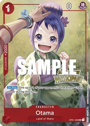 (OP01-006) Otama (Online Regional 2023) [Participant] - One Piece Promotion Cards Foil