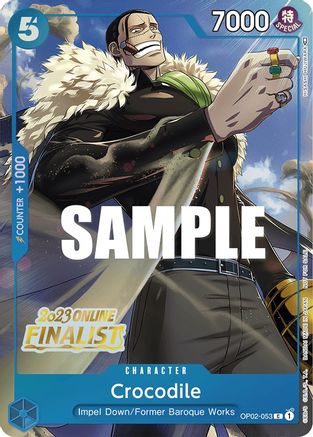 (OP02-053) Crocodile (Online Regional 2023) [Finalist] - One Piece Promotion Cards Foil