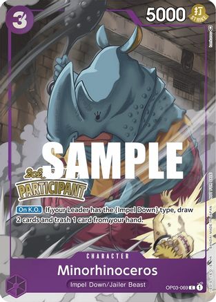 (OP03-069) Minorhinoceros (Online Regional 2023) [Participant] - One Piece Promotion Cards Foil
