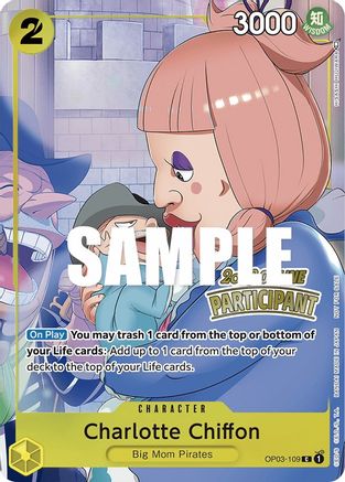 (OP03-109) Charlotte Chiffon (Online Regional 2023) [Participant] - One Piece Promotion Cards Foil