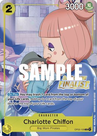 (OP03-109) Charlotte Chiffon (Online Regional 2023) [Finalist] - One Piece Promotion Cards Foil