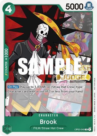 (OP02-040) Brook (Judge Pack Vol. 2) - One Piece Promotion Cards Foil