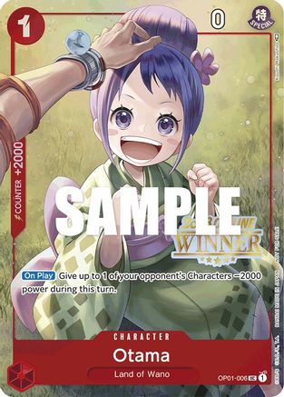(OP01-006) Otama (Offline Regional 2023) [Winner] - One Piece Promotion Cards Nonfoil