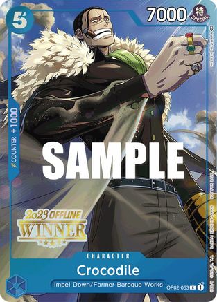 (OP02-053) Crocodile (Offline Regional 2023) [Winner] - One Piece Promotion Cards Nonfoil