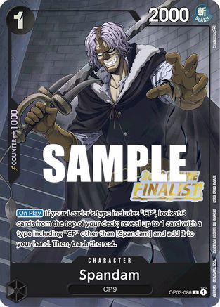 (OP03-086) Spandam (Offline Regional 2023) [Finalist] - One Piece Promotion Cards Foil