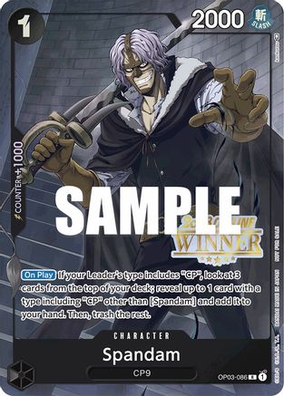 (OP03-086) Spandam (Offline Regional 2023) [Winner] - One Piece Promotion Cards Nonfoil