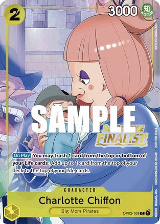(OP03-109) Charlotte Chiffon (Offline Regional 2023) [Finalist] - One Piece Promotion Cards Foil
