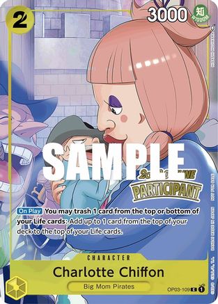 (OP03-109) Charlotte Chiffon (Offline Regional 2023) [Participant] - One Piece Promotion Cards Foil