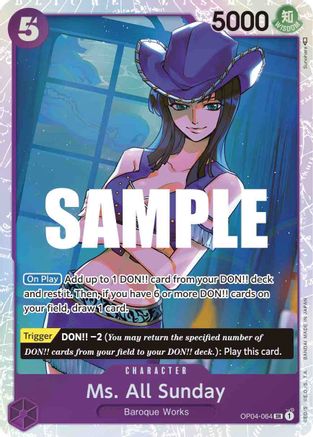 (OP04-064) Ms. All Sunday - Kingdoms of Intrigue Foil